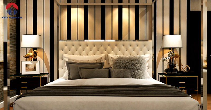 kết hợp m&agrave;u đ&egrave;n v&agrave; v&agrave;ng &aacute;nh kim